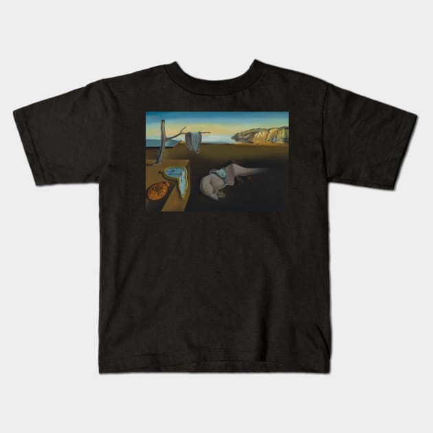 The Persistence of Memory Famous Painting By Dali T-Shirt Kids T-Shirt by J0k3rx3